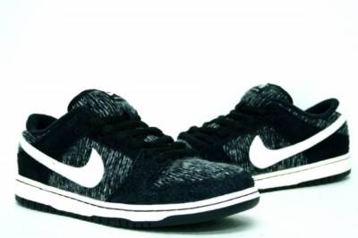 Nike SB Dunk Low PRO Warmth Pack Black White Grey Wool Sweater