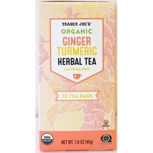 3 x Té de hierbas de cúrcuma de jengibre orgánico Trader Joe's 20 bolsitas de té cada una, total 60ct Foto 3 de 4