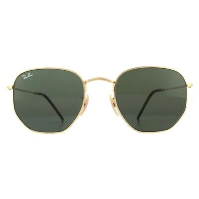 Ray-Ban Sonnenbrille Hexagonal 3548N 001 Gold Grün - Bild 1 von 4