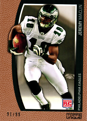 2009 Topps Unique SP ROOKIE JEREMY MACLIN /99 RC - Eagles STAR WR
