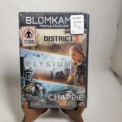 Chappie / District 9 / Elysium (DVD) New Sealed Triple Feature Blomkamp