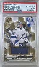 Andrei Vasilevskiy auto card 2020 Upper Deck #68 Lightning PSA Encap