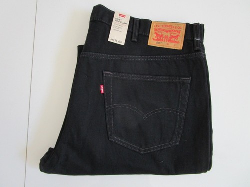Black Regular Fit Straight Jeans Size 