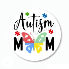 Autism Mom Butterfly Awareness Favors Labels Envelope Seals Scrapbook Stickers