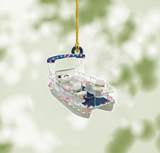Pontoon Ornament Boat Ornament Tree Hanging Decor Christmas Gift