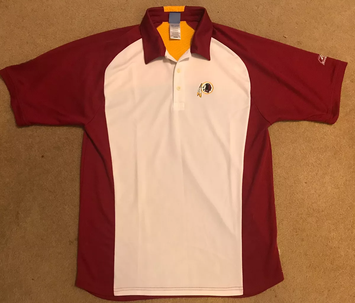 NFL FOOTBALL WASHINGTON TEAM REDSKINS GOLF POLO SHIRT PLAY DRY