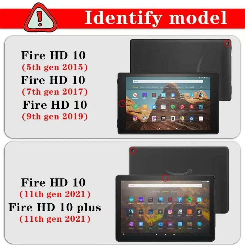 Animal PU Leather Stand Cover Case For Amazon Fire HD 10/10 Plus 2021 2023 +Pen - Image 2 of 4