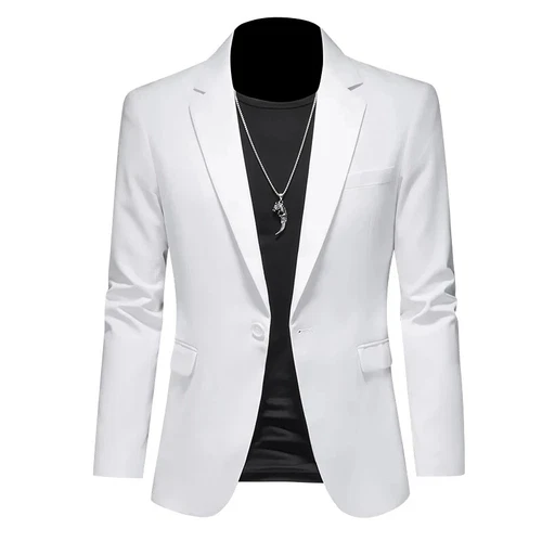 Herren Freizeit Business Slim Fit Formell Elegant Ein Knopf Blazer Jacke Anzug Mantel - Bild 12 von 38