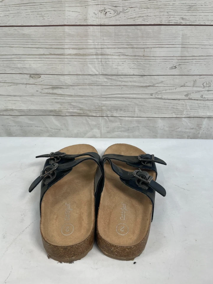Sandalias Chanclas Cat & Jack Niñas Negro Camufladas Doble Hebilla Zapatos Talla 2 Foto 4 de 4