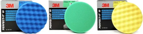 3M Perfect-it III-150mm 50388+50487+50488 Compounding & Polishing pads Set of 3