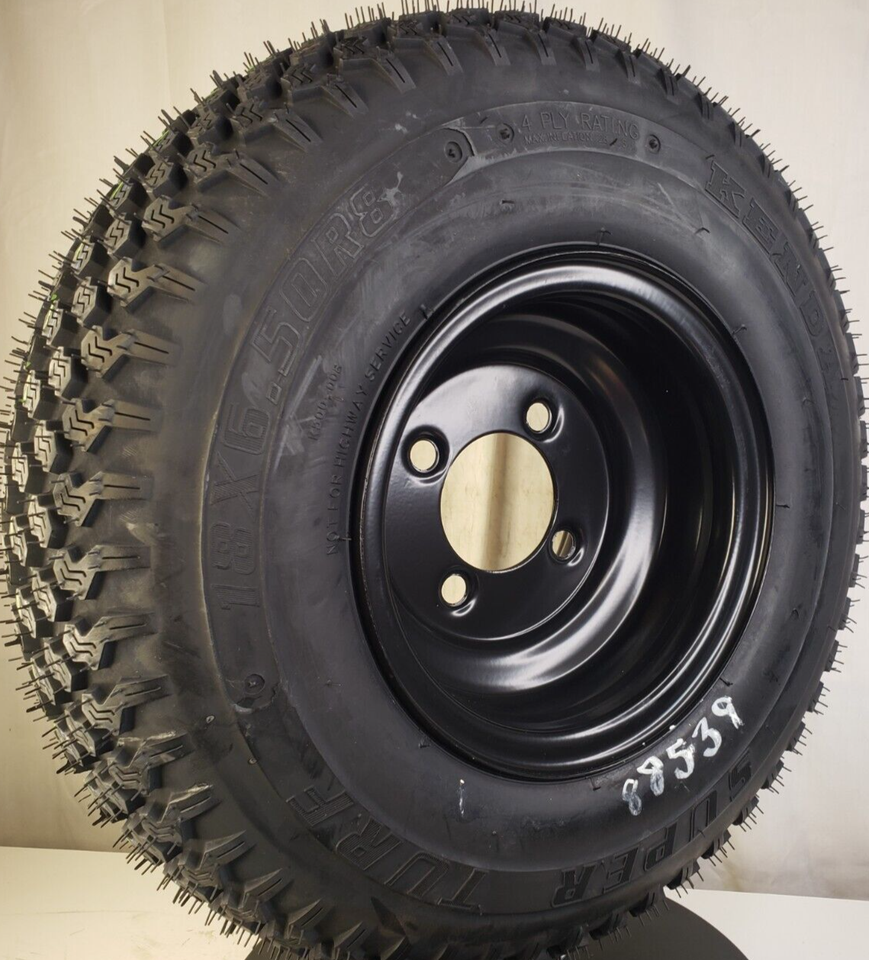 18x6.508 ARIEN Mower TIRE RIM WHEEL ASSEMBLY 4ply 4Hole 18x6.50R8