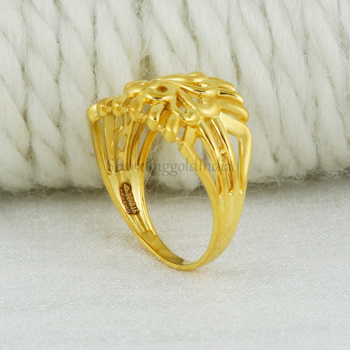 22k Fine gold Ring, 22k yellow gold designer handmade Ring for