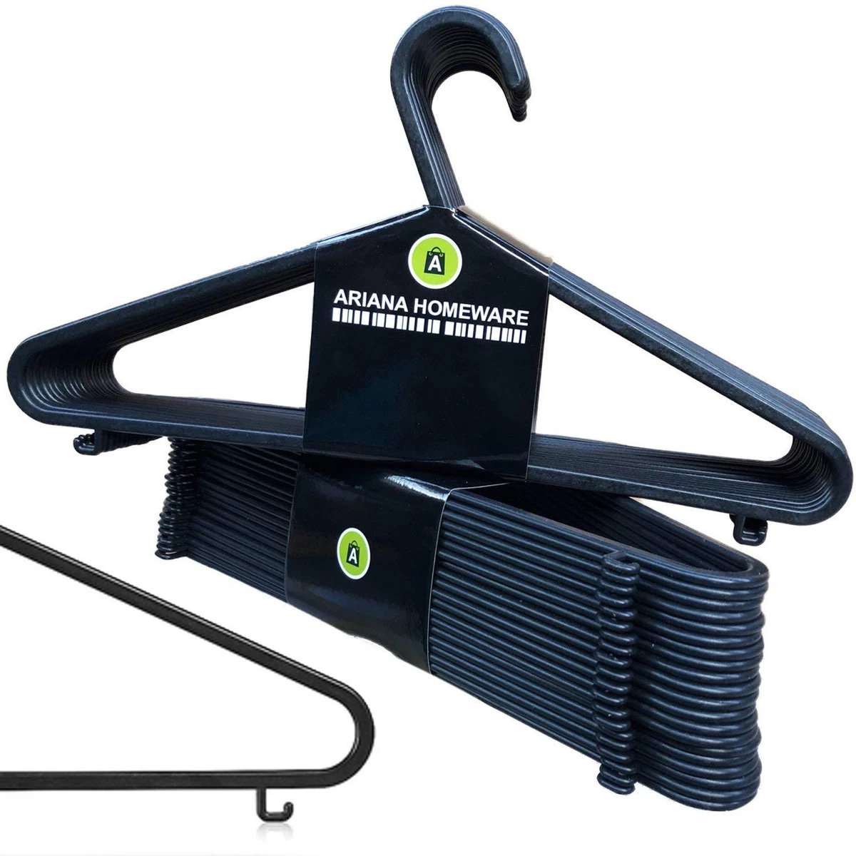 Plastic Hangers 10 200 Black Top Clothes Coat Garment Shirt