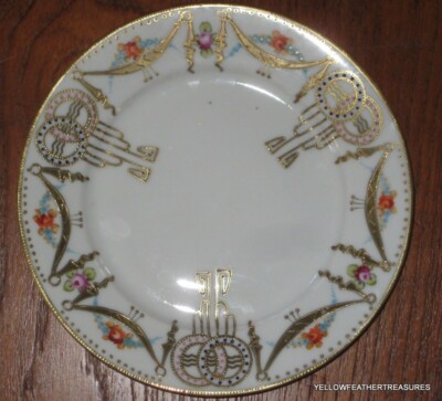 NIPPON VINTAGE  NAGOYA SEITO 1890-1921 SMALL PLATE  MORIAGE BEAUTIFUL