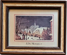 Piccolo Quadro in Miniatura Riproduzione di Opera Scuola Fiamminga in Cornice