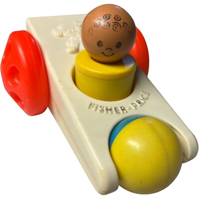 その他 Fisher-Price Click-N-Clatter 1975 Vintage 1975 Fisher Price CLICK'N CLATTER 417 Crib Playpen Toy W