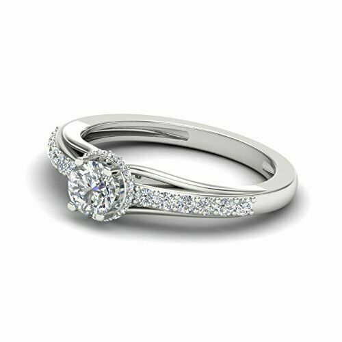 1.00Ct White Round Cut CZ Classic Wedding Engagement Ring 925