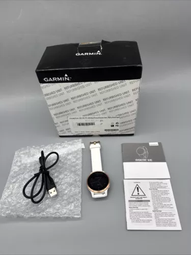 Garmin Vivoactive 4S ROSE GOLD BEZEL WHITE BAND - GPS - CERTIFIED