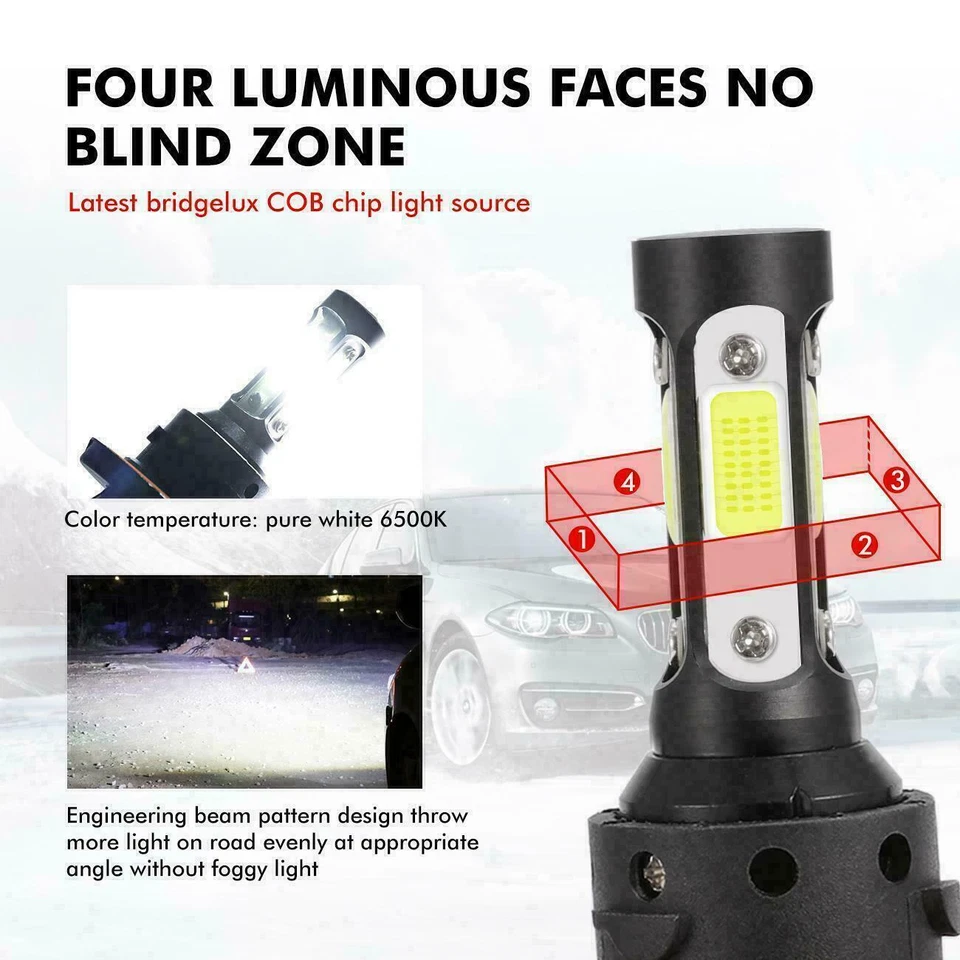 Para 2004-2013 2014 Ford F150 6X farol de LED Hi/Lo + lâmpadas de neblina + lâmpada de giro - Imagem 3 de 4