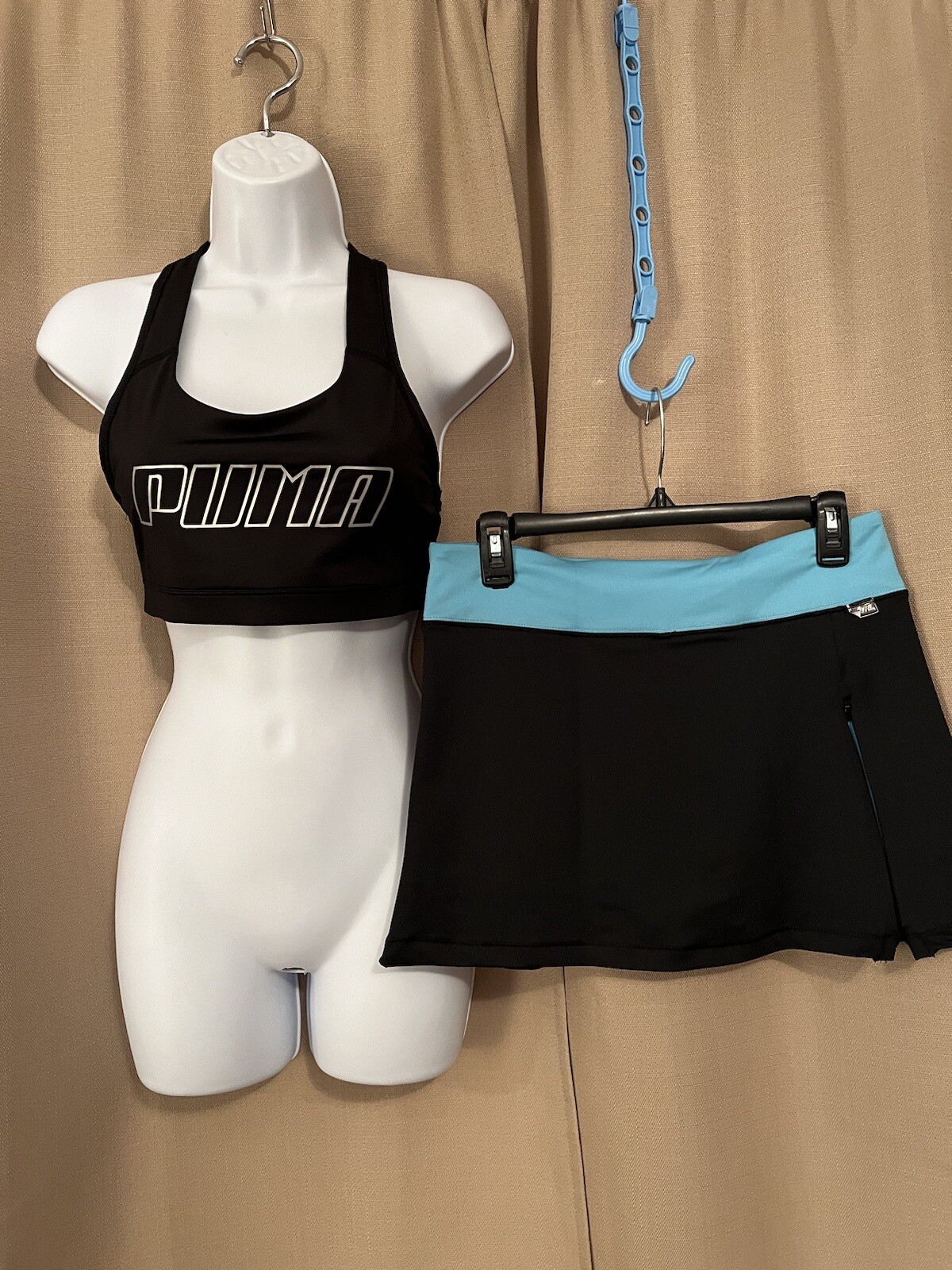 New Women Puma Sports Bra & Tennis Skort Size L/S