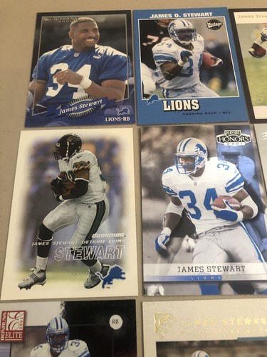 Tarjetas de fútbol americano James Stewart 🏈 Detroit Lions 🏈 Lote de 14 tarjetas 🏈F215 - Imagen 2 de 12