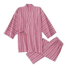 GELISY Unisex Yukata Plain Jinbei Ladies Washable Summer Kimono Plain Sa