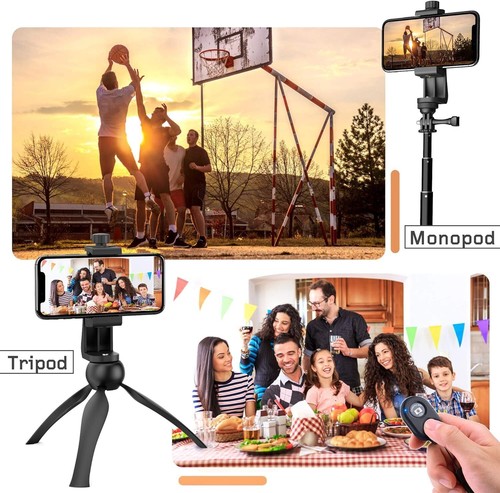 Phone Tripod Adapter Universal Smartphone Mount For iPhone Samsung W Remote - Picture 12 of 12