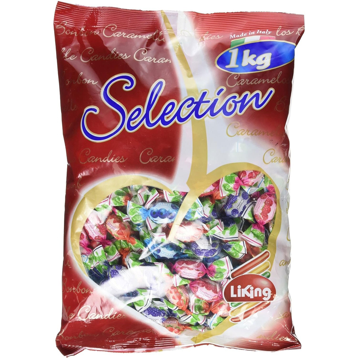 Liking Italian Sweets Filled Candies Wildberry Fruits 1kg BULK SIZE