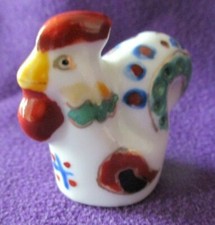 Vintage Chinese Sign of the Zodiac Year of Rooster Thimble Ornament Oriental