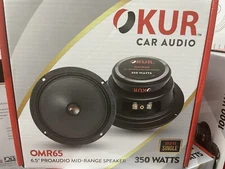 OKUR 6.5" Midrange Speaker Pair Pro Audio 4 Ohm 350 Watts Max Power OMR65PR
