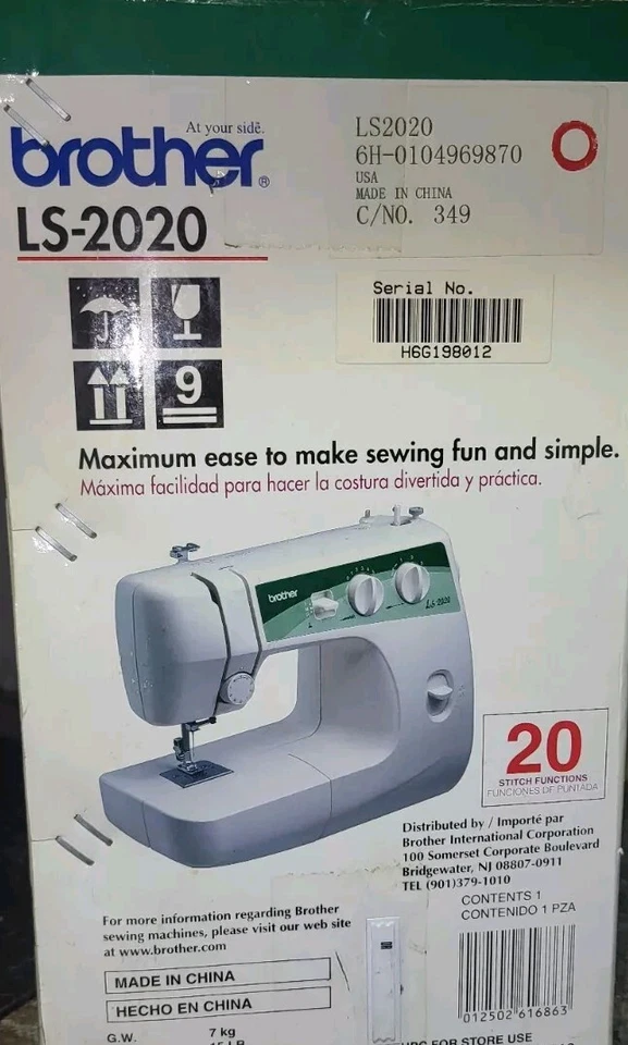 Brother LS-2020 Sewing Machine with tested Power/Pedal Cord with Manual - Image 3 of 3