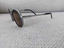 Hublot Titanium Round Sunglasses Mod. H020.075 Color Silver Black 50-22