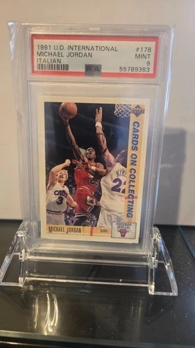 ITALIAN 1991 Upper Deck International #178 Michael Jordan PSA 9 MINT Nice Card!