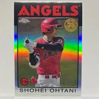 Shohei Ohtani 2021 Topps Chrome Silver Refractor '86 Retro Insert Card #86BC-9