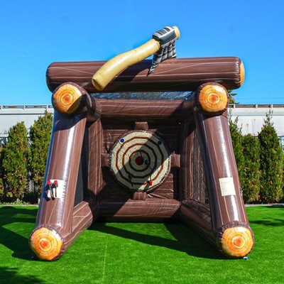 XJUMP Kids Outdoor Inflatable Axe Throwing Target  Game with Foam Axes & Blower