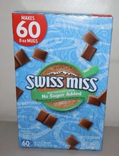 Swiss Miss Milk Chocolate No Sugar Added Hot Cocoa Mix 0.73 Oz. 60 Envelopes
