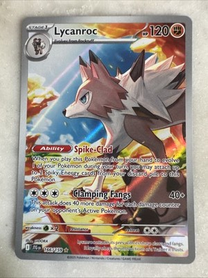 Pokemon TCG :  Journey Together Lycanroc Full-Art #166/159 NM-M !!