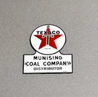VINTAGE 1953 TEXACO COAL GASOLINE PORCELAIN SIGN CAR GAS OIL TRUCK MOTORCYCLE