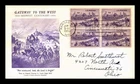 US COVER KANSAS CITY MISSOURI CENTENNIAL FDC BLOCK OF 4 FULTON CACHET