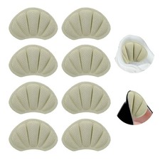 4 Pairs Heel Grips 0.28" Thick Heel Cushion Pads Cushion Liners, Bright White