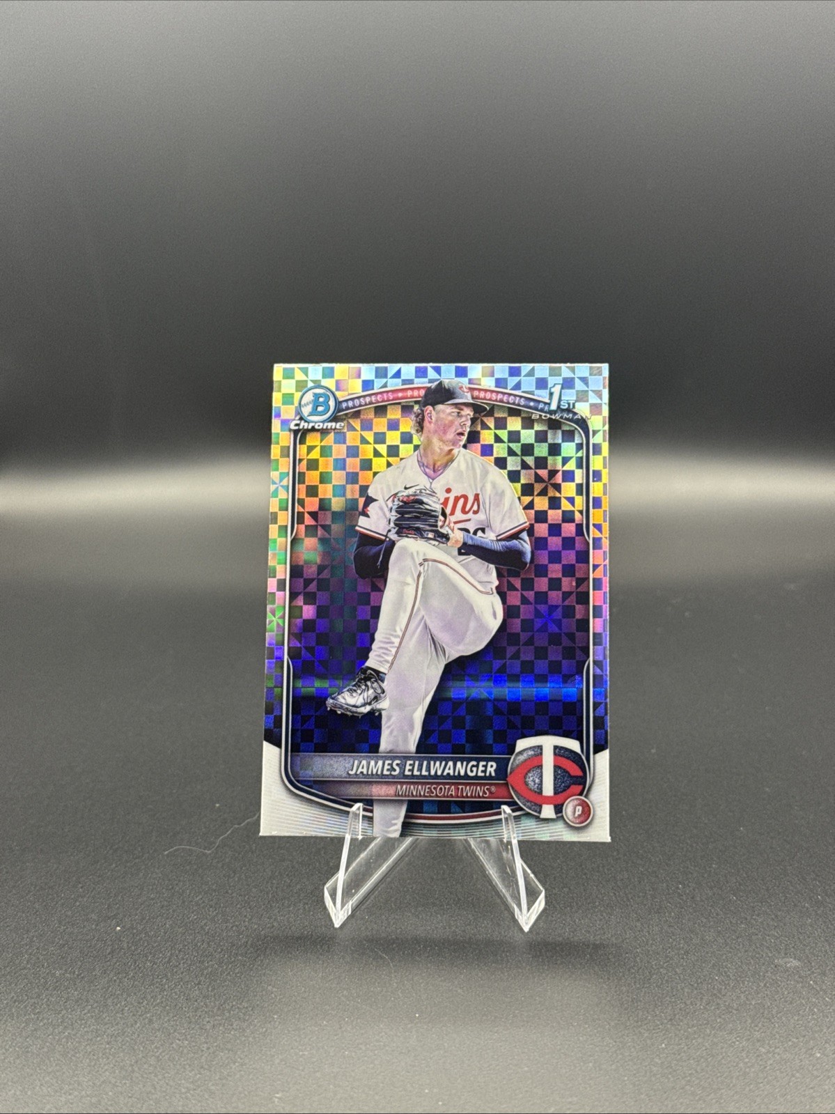 2025 Bowman Draft #BDC-164 James Ellwanger Chrome X-Fractor