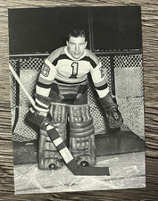 1991 BOSTON BRUINS SPORTS ACTION B&W HOCKEY CARD = FRANK BRIMSEK