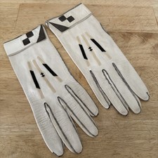 Vintage Kid Leather Gloves Made In Grenoble, France Women's Size 6,6.5 Off White