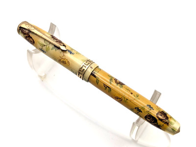 Conway Stewart 22 Floral Cream Lever Filler Fountain Pen   Needs Attention