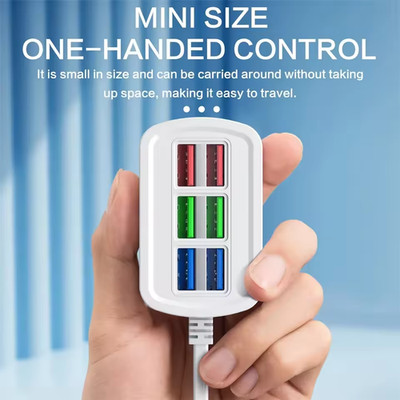 6 Ports Multi USB Fast Wall Charger Station Multi-Function Adapter For Phone