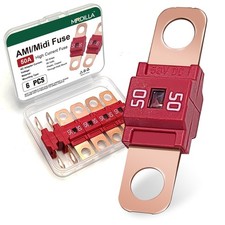 AMI/Midi Car Fuses 50 Amp High Current Fuse, Bolt-on Fuse for Cars, Buses,...