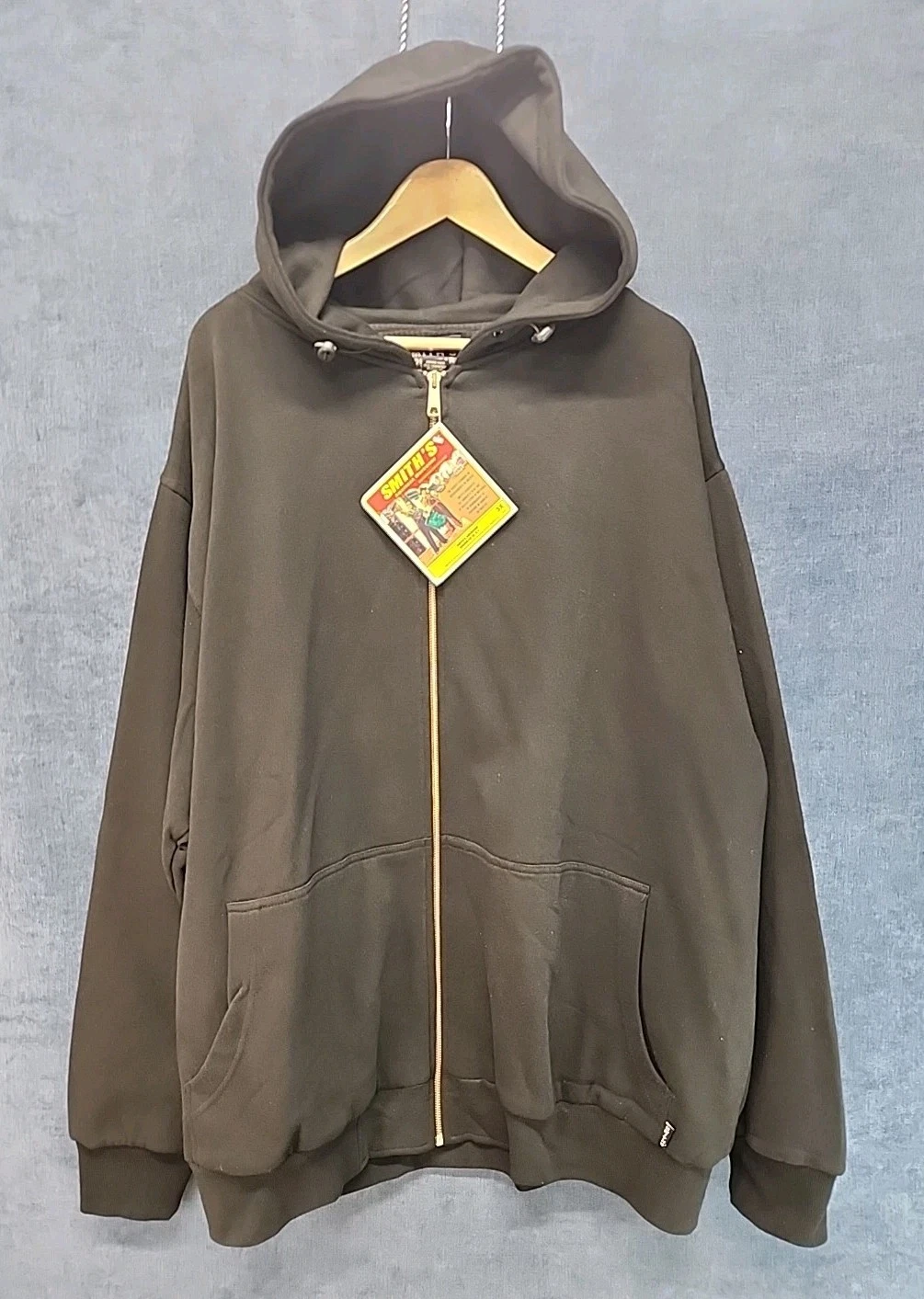 Smith's American Workwear Black Thermal Lined Full Zip Hoodie NEW Sz 3XL CL01