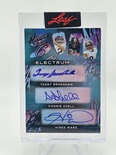 2025 Leaf Electrum Steelers 6-Auto 1/1 Bradshaw Ward Cowher Foster Lloyd Shell