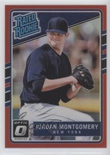 2017 Panini Donruss Optic Rated Rookies Red Prizm 20/99 Jordan Montgomery a0s