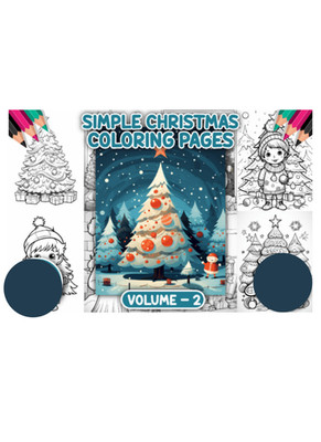 Christmas one colorings bookEasy, Cute & Relaxing Designs | Perfect Gift Idea
